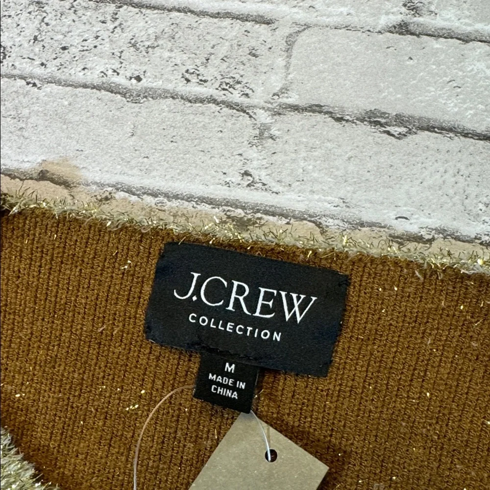 NEW J. Crew womens M Medium oversized double faced metallic gold jacket NWT $168